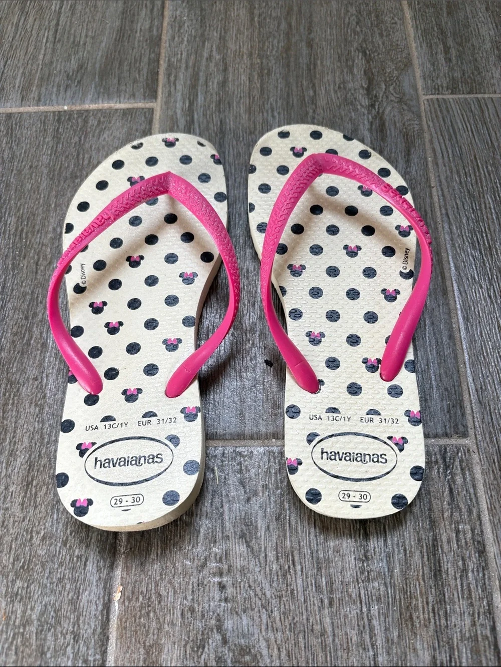 Havaianas Kids Pink Minnie Flip Flops